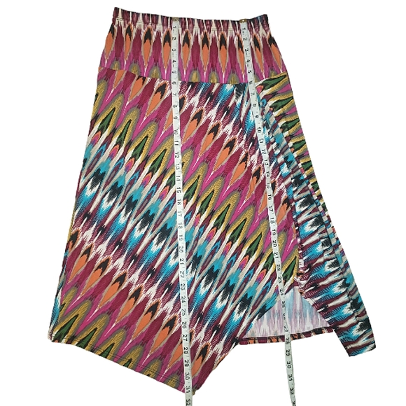 Jennie & Marlis Colorful Y2K A-Line Midi Asymmetrical Skirt S/M - Picture 16 of 16